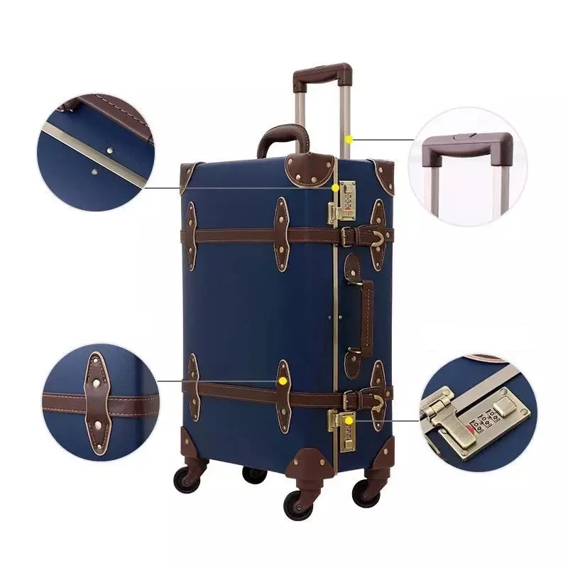 20 &quot22&quot 24 &quotдюймов PU кожаные чемоданы на колесиках и дорожные сумки valise cabine valiz