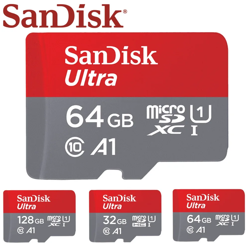 

SanDisk Micro SD Card 16G 32G 64G 128G C10 U1 A1 Memory Card Micro TF Flash Card SDXC SDHC speed up 98M/s for Phone Computer