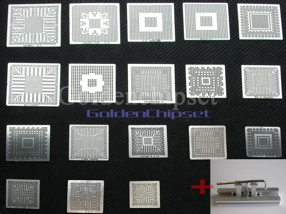 

18PCs Direct Heated BGA Stencil Template Commonly used+ One Station mcp67mv-a2
