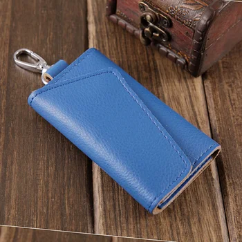 

2019 New Arrival Men Cow Leather Bag Business Key Wallets Fashion Women Housekeeper Key Holders Carteira