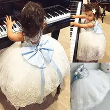 Платье для маленьких девочек; Вечерние платья подружки невесты; Бальные платья; Новое поступление; одежда для маленьких девочек; платья с кружевным цветочным узором и бантом на Рождество