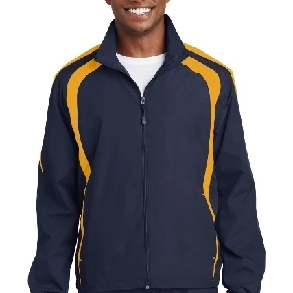 Sport-Tek JST60 Mens Colorblock Raglan Jacket True Navy & Gold - 2XL (1)