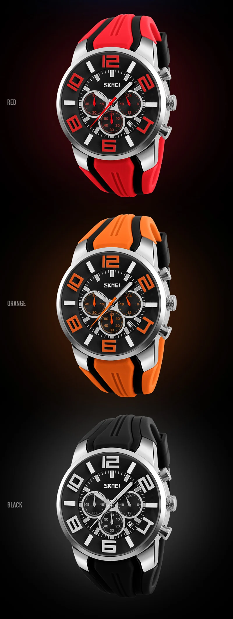 Часы мужские роскошные брендовые SKMEI Хронограф Мужские спортивные часы водонепроницаемые мужские часы кварцевые мужские часы reloj hombre