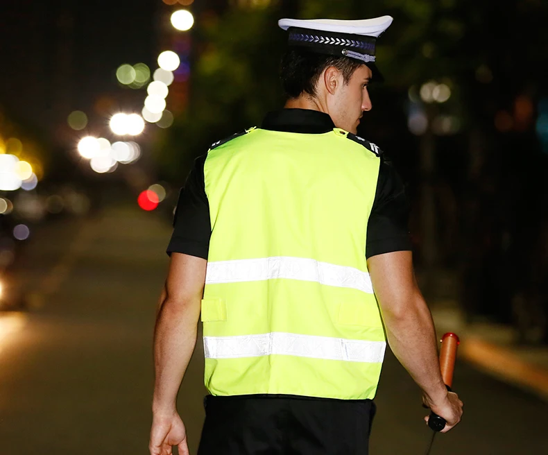 Высокая видимость полиции безопасности жилет безопасности светоотражающий жилет с радио карман