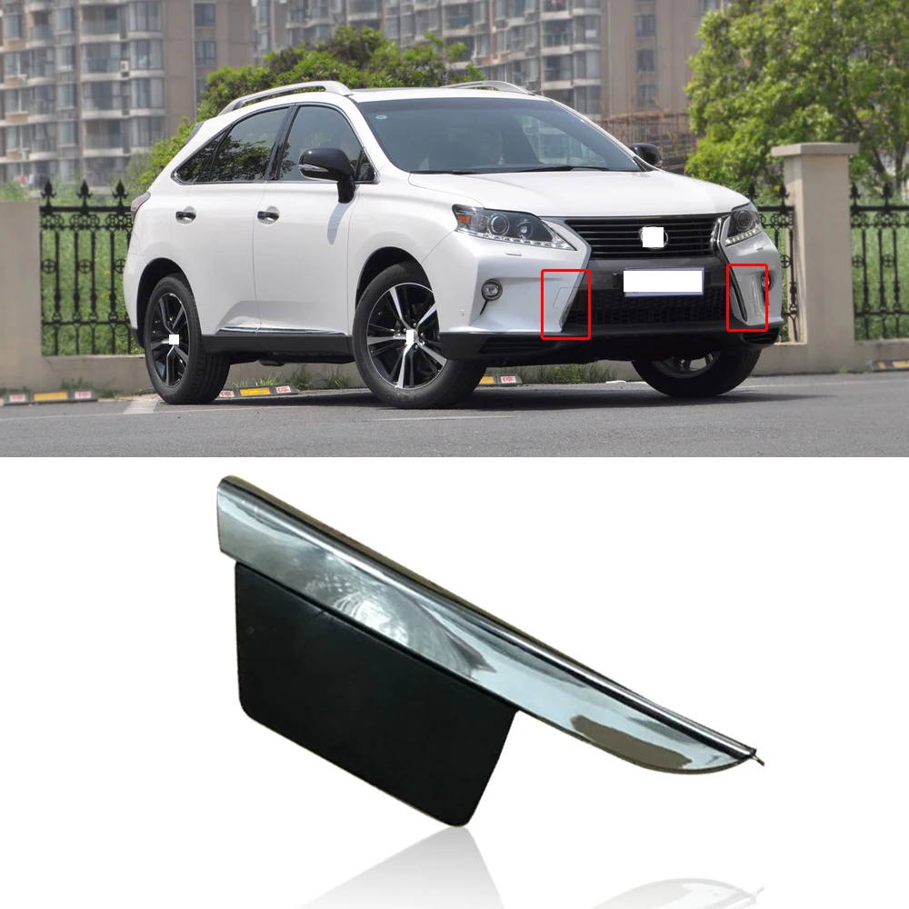 

CAPQX For Lexus RX270 RX350 Front Bumper Trailer Cover Strip Garnish Traction Lid Tow Hook Trim Cap Chrome Strip Housing Replace