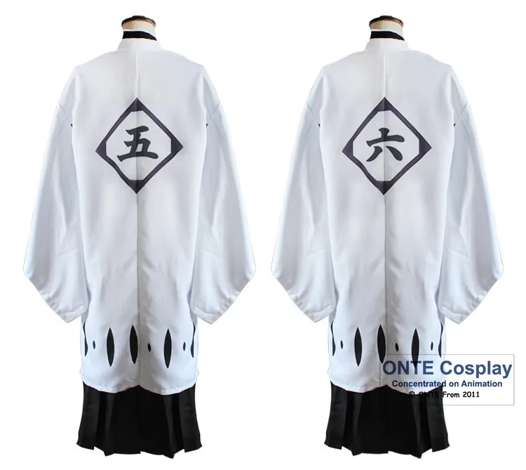 Cosplay&Ware [7]Anime Bleach Cosplay Costumes Capes 1st To 11th 12th 13th Division Captains Cloaks With Sleeve Coat Halloween -Cosplay&Ware anime Shop