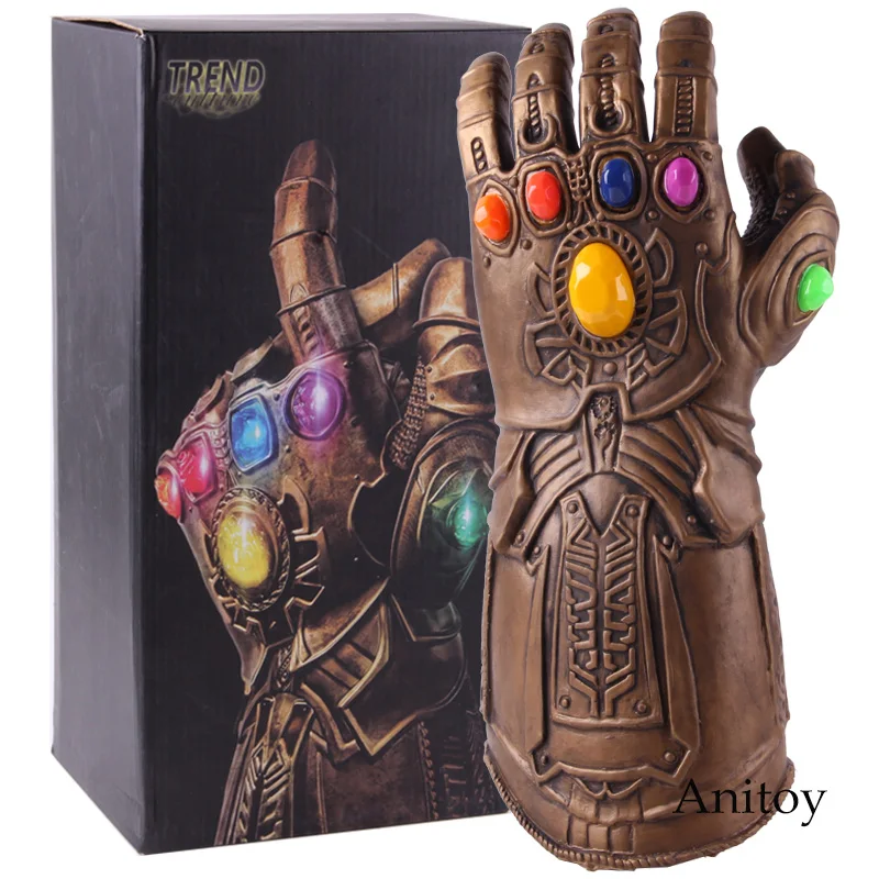 

Avengers Endgame Infinity Gauntlet Thanos Cosplay Glove with LED Light PVC Action Figure Thanos Glove Collectible Model Toy