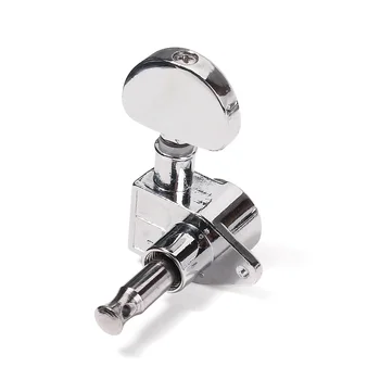 

6 pcs/set 3L3R Chrome Button Guitar Locking String Tuning Pegs Keys Machine Heads Tuners Guitar Accessories