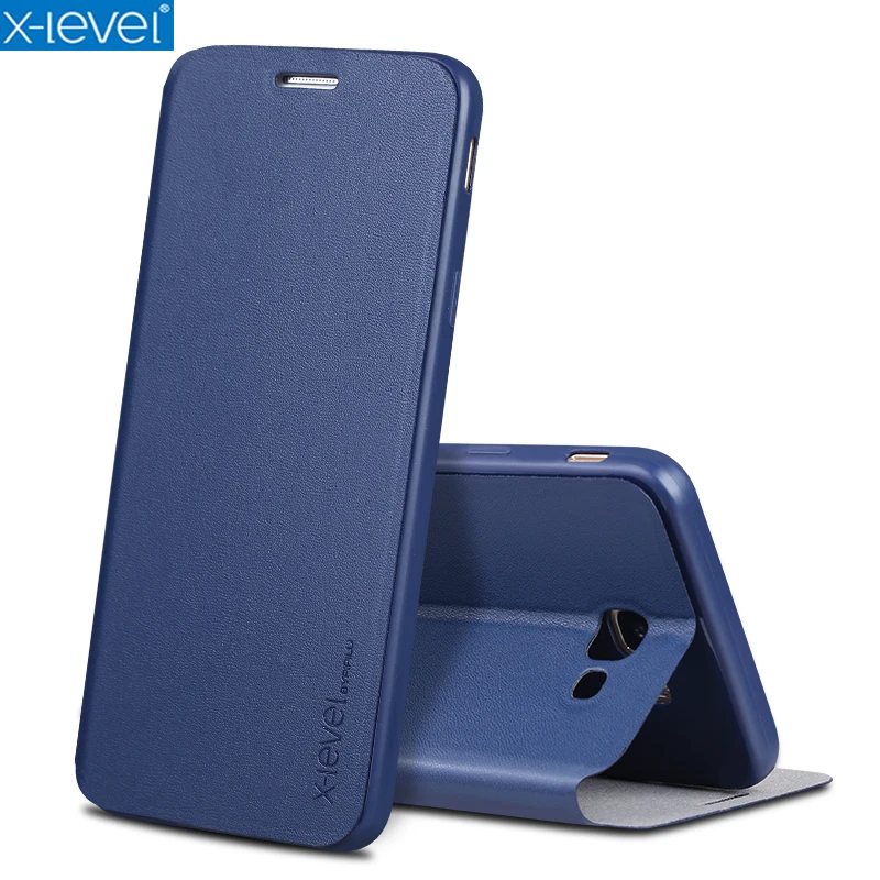 

X-Level Book Leather Flip Cases For Samsung Galaxy J5 Prime Ultra Thin Business Leather Funda Cover Case For Samsung On5 2016