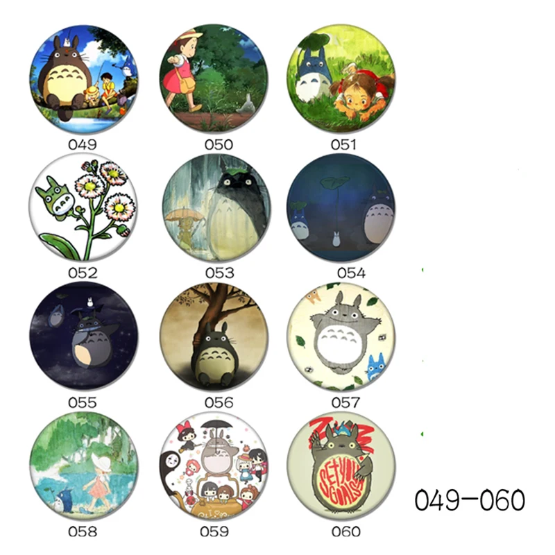 12 шт./компл. 58 мм Аниме Тоторо Tonari Totoro очень милая красивая брошь на булавке значок вентиляторы круглый значки подарочные рюкзаки Stemma