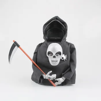 

6"/15cm Cool Movie Halloween Skull Shocker head drops & screams spooky sound fx pvc model toy action figure doll Collection gift