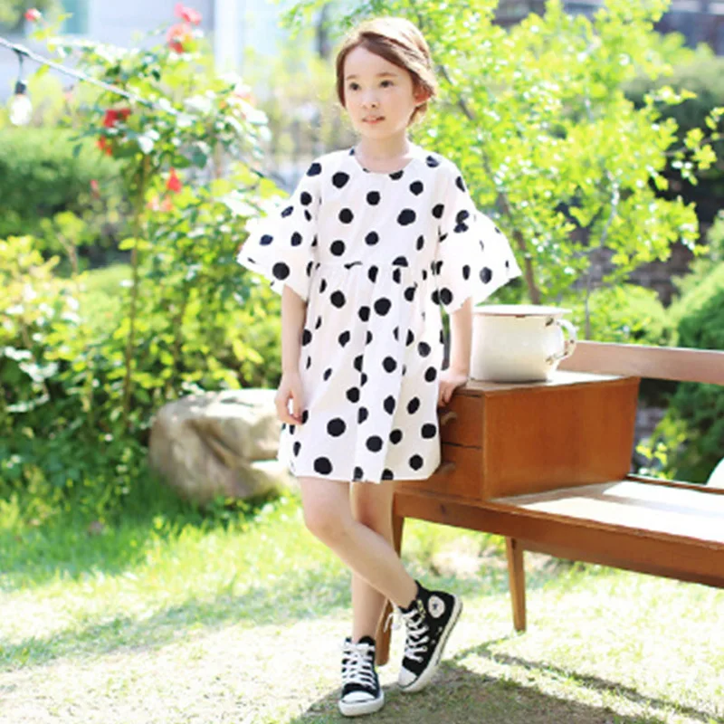 Chiffon Baby Teenagers Girls Summer Dress 7 8 10 12 14 4 6 Years Dot Kids Girl Dresses Clothing 2020 New Loose Children | Детская одежда