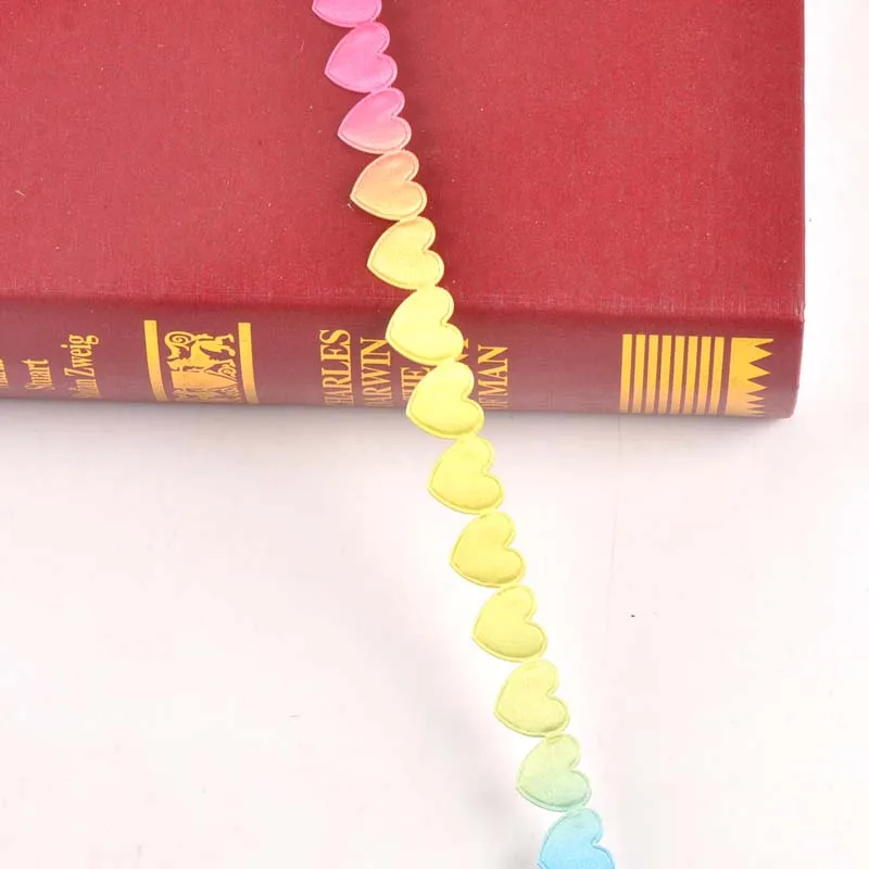 Ribbon Decoration 1.5cm Heart Lace DIY Embroidered Fabric Wedding Sewing Accessories Flower Ribbon cp2270 ribbon decoration ribbon supplies sewing ribbon lace trim ribbon