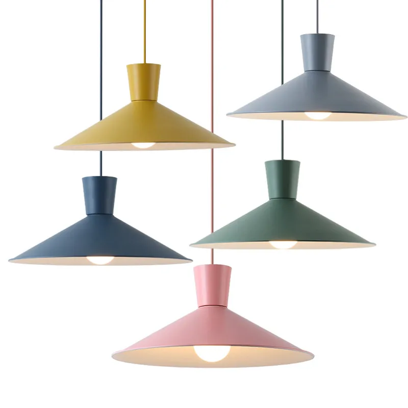 Modern minimalist Nordic macaron pendant lights colorful restaurant bar bedroom bedside coffee shop creative LED droplight Modern minimalist Nordic macaron pendant lights colorful restaurant bar bedroom bedside coffee shop creative LED droplight