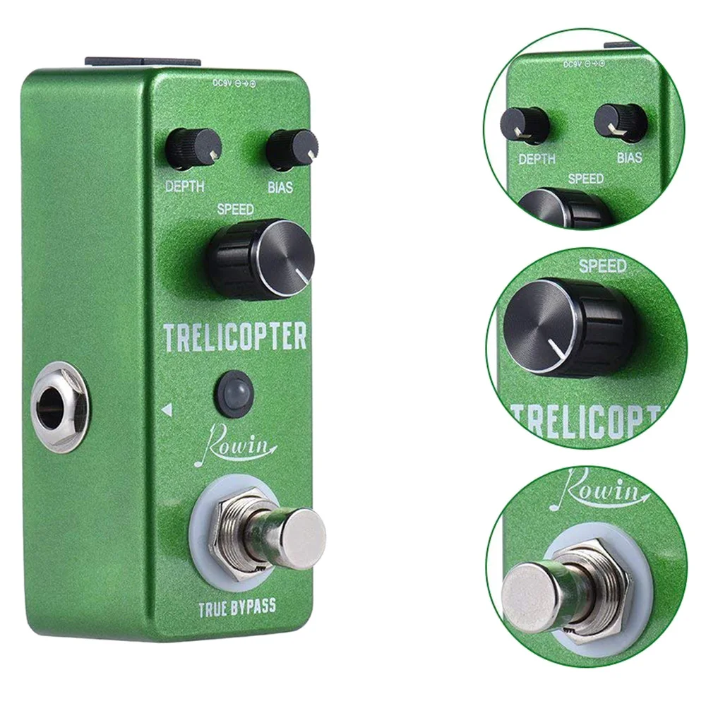 

ROWIN Guitar Effects Classical Trelicopter Optical Effects Pedal Guitar True Bypass Design
