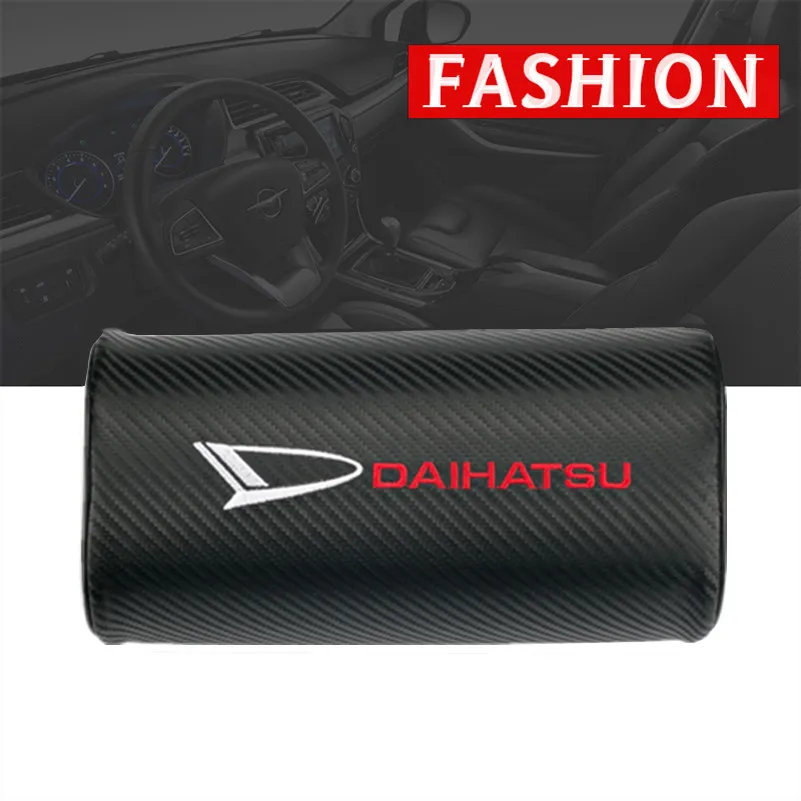 

car neck pillows both side pu leather single headrest case for Daihatsu D-Base D-R Pico Copen Sirion Mira Materia Kopen