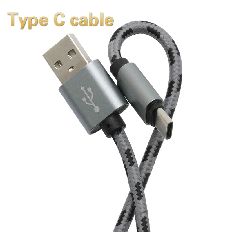 100 шт Micro/type C/8pin USB кабель нейлон зарядное устройство для iPhone samsung huawei htc Xiaomi Быстрая зарядка данных Android мобильный телефон