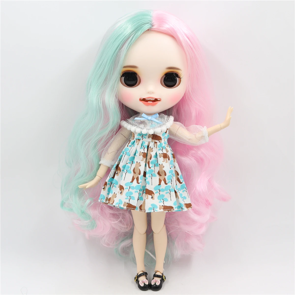 ICY factorty blyth кукла 1/6 bjd белая кожа шарнир тело, новое матовое лицо открытый рот с зубами резные губы, 30 см BL1017/4006