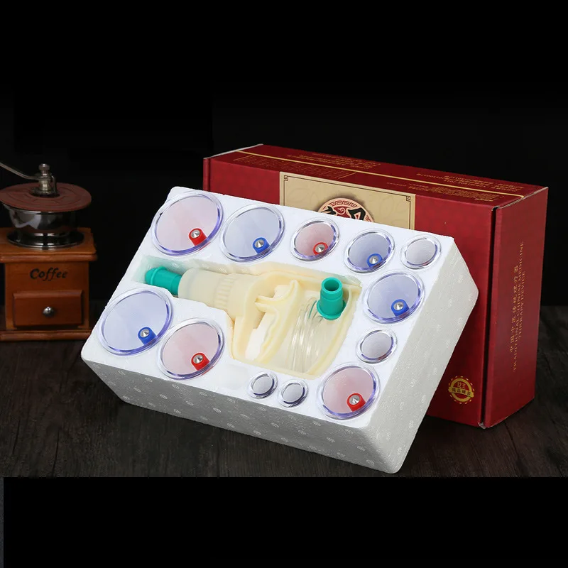 12 Cans Massage Body Vacuum Cupping Apparatus Set Magnetic Acupuncture Therapy Massage Suction Cup Chinese Medical Massage Kit -1
