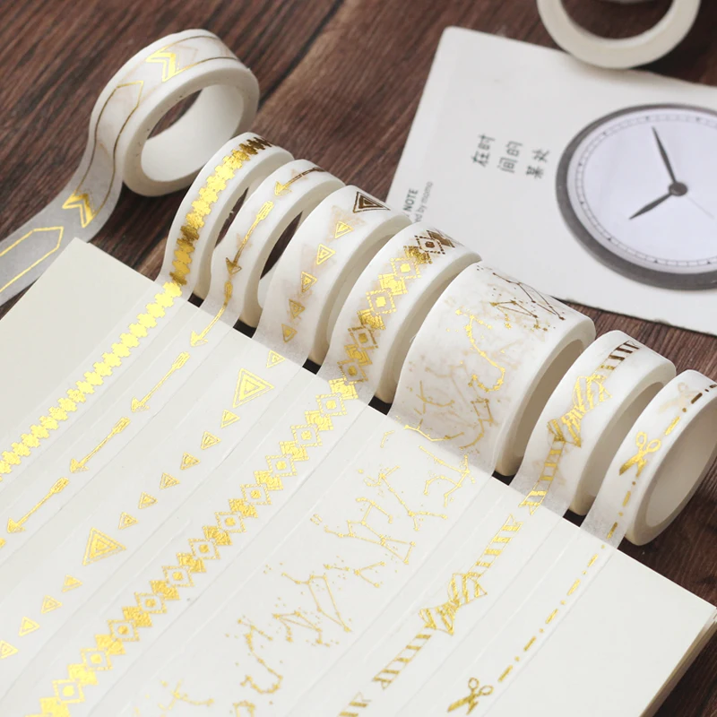 

20 style retro bronzing transparent and paper tape practical photo album notebook stationery tape sticker