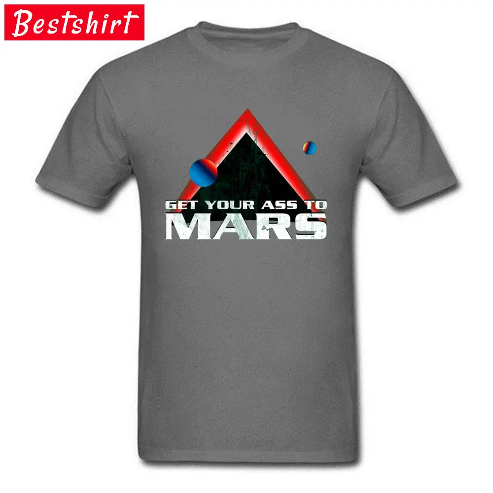 Get-Your-Ass-to-Mars-2 Tops Shirt 2018 Newest Crew Neck Casual Short Sleeve Pure Cotton Men Tshirts Family Top T-shirts Get-Your-Ass-to-Mars-2 carbon