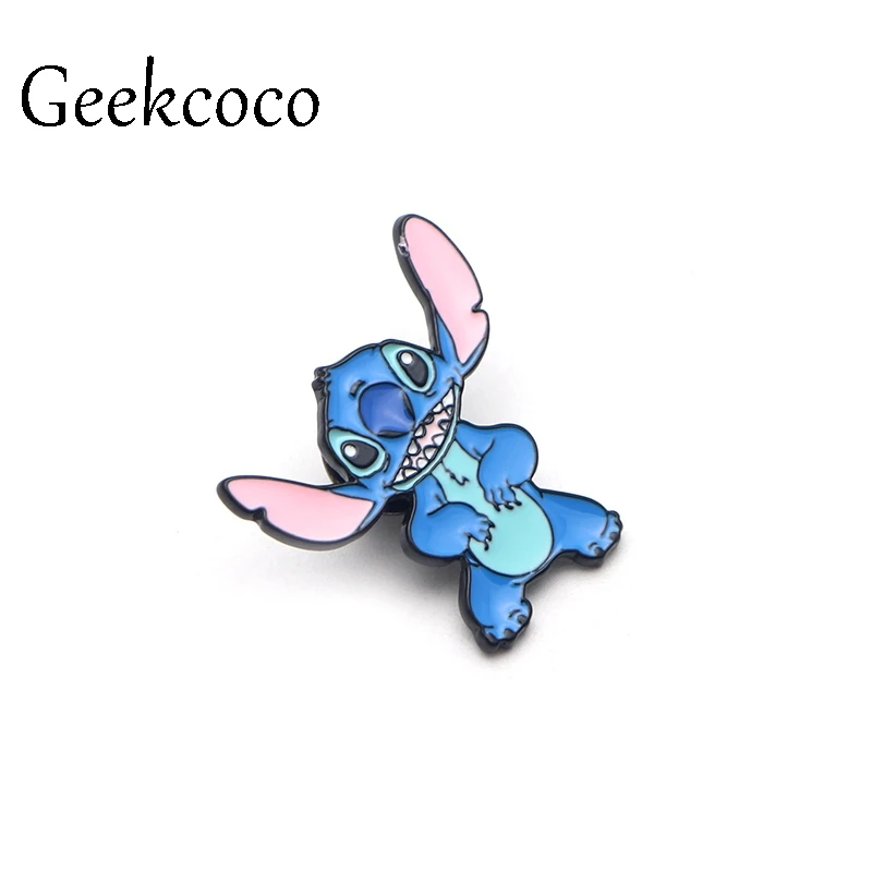 Stitch Lilo Jumba Jookiba цинковый сплав булавки для галстука значки para рубашка сумка Одежда Кепка рюкзак броши для обуви Значки украшения J0082