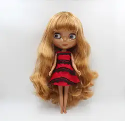 Бесплатная доставка Большая скидка RBL-546 DIY Обнаженная Блит кукла подарок на день рождения для девочки 4 цвета большой глаз кукла с красивыми