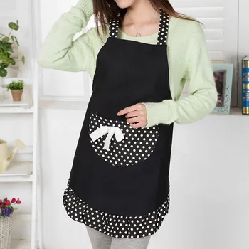 

100% Brand New And High Quality Cartoon Cute Girl Bow Funny Apron Ladies Kitchen Restaurant Women's Cake Apron Pocket K10