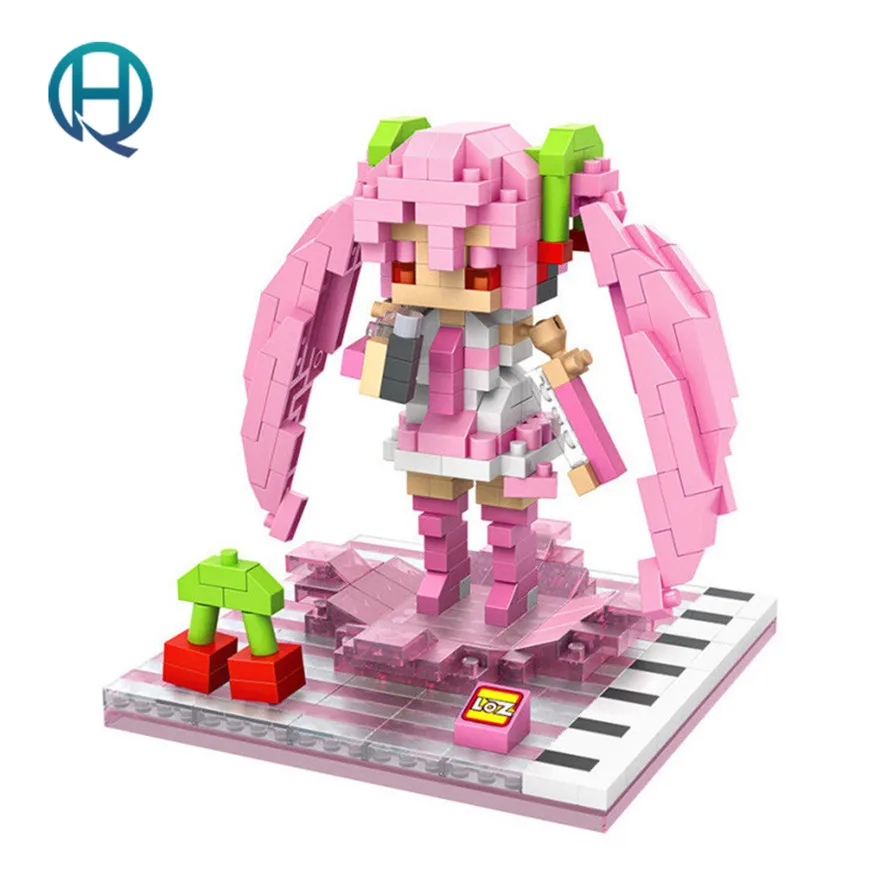 

Mini Nano Blocks Hatsune Miku LOZ Building Blocks Figures Diamond Blocks Compatible Legoelieds Toys 9534