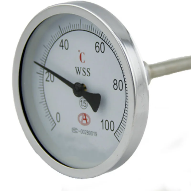 Набор бесшовных биметаллических термометров 1/" BSP 0~ 500 градусов пивной термометр для пивоварения чайник для домашнего пивоварения L50-300mm