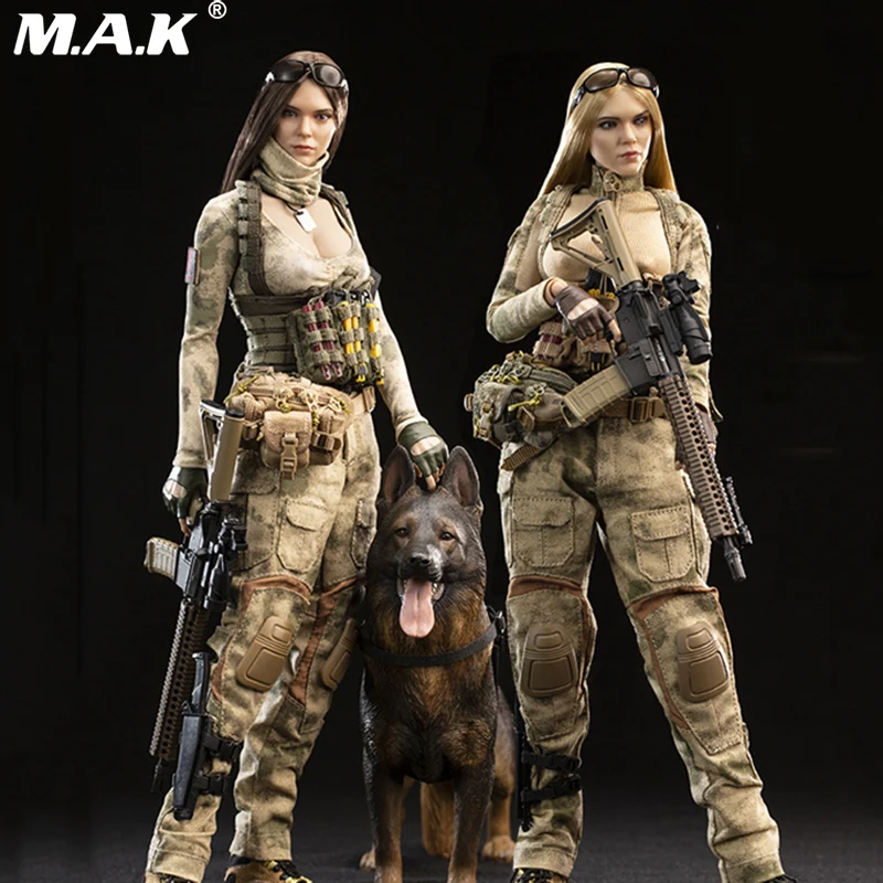 

1/6 Full Set A-TACS FG Women Soldier Jenner & German Shepherd Dog Set VCF-2037 ABC Ation Figure Model TOYS Gift