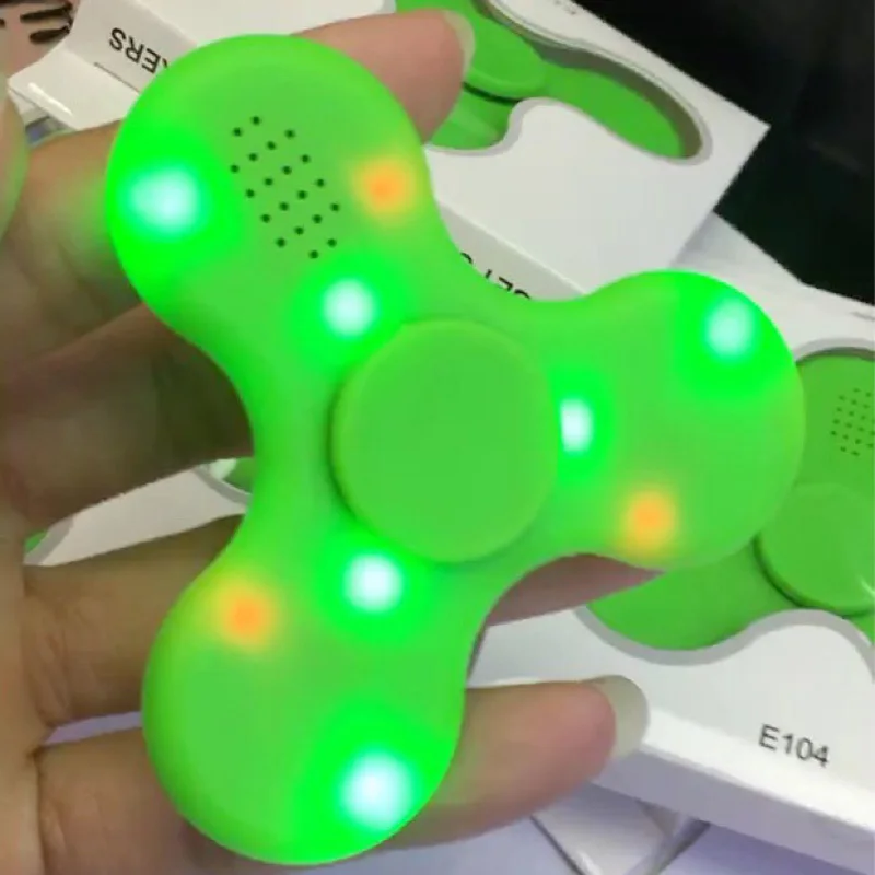 

Mini LED Light Bluetooth Speaker Music Hand Fidget Fingertip Spinner EDC ADHD Anti Stress Relief Kids Adults Children Toys Gift