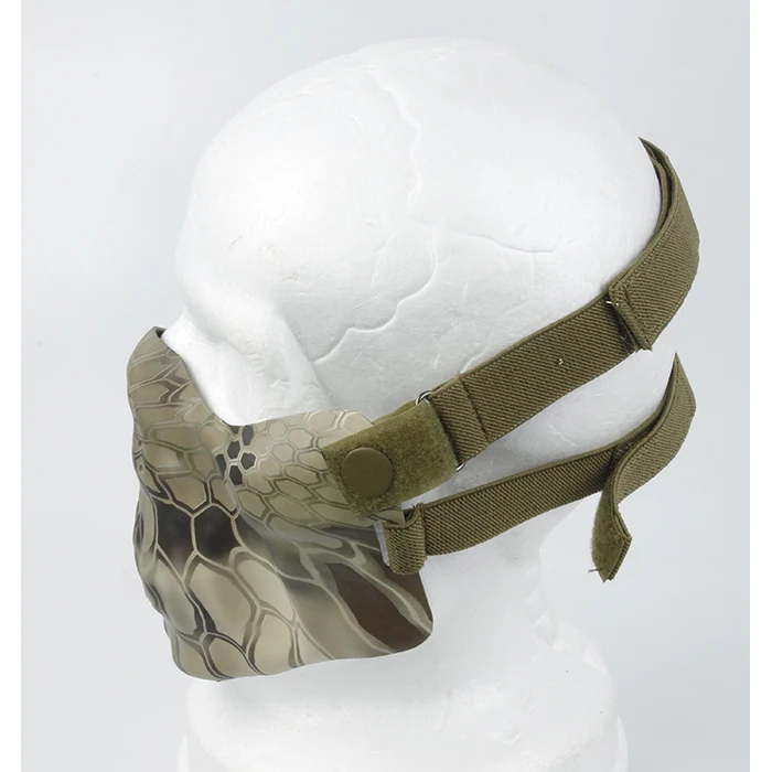 Новая нейлоновая страйкбол тактический CS Защитная маска для страйкбола Пейнтбол полумаска для лица ПУ маска для лица Highlander Защита рта