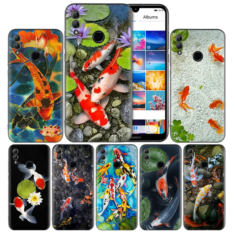

Koi Fish Lucky Japan Silicone Case Cover for Huawei Honor 8X 8C 8A 8S 10 10i Lite Play V20 Y9 Y7 Y6 Y5 Prime 2018 2019