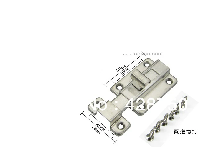Нержавеющая сталь двери болт раздвижные блокировки защелки ствола Болт 50*36 мм