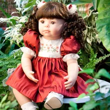 Новые поступления 50 см силикона Reborn Baby Doll принцесса малыша винил имитация куклы Brinquedos Рождество Бутик подарки для детей