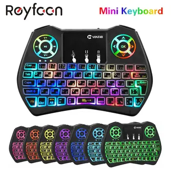 

i8 Keyboard Backlit Wireless Keyboard English Russian RGB Backlight i9 Air Mouse with Touchpad Remote Control Android TV Box