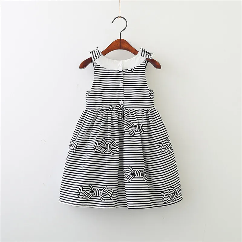 Hurave/ г.; весеннее платье в полоску для маленьких девочек; детская одежда без рукавов с квадратным воротником из хлопка; повседневные топики; платья
