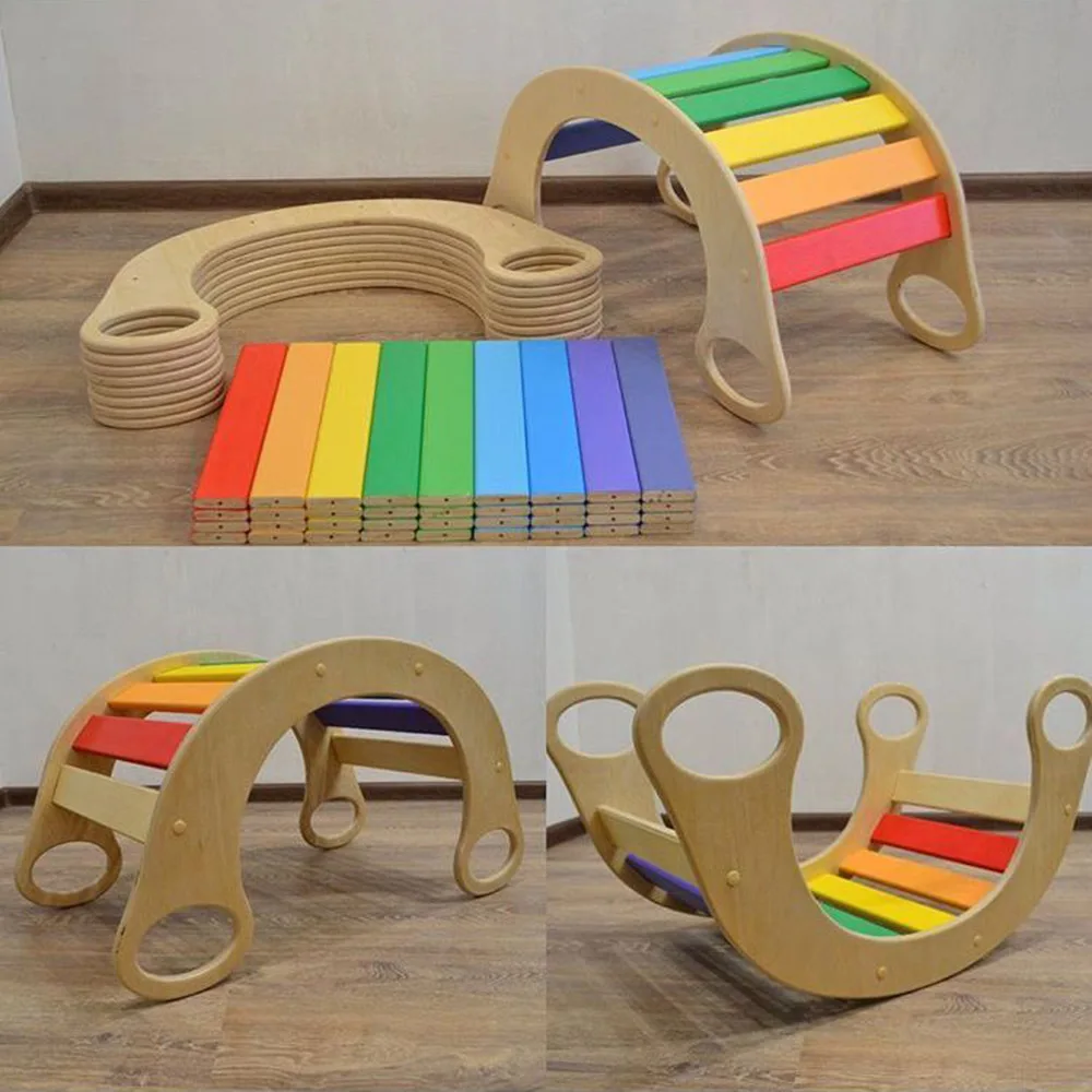Chaise A Bascule En Bois Pour Bebe Siege Pour Enfant En Bas Age Jouets De Gymnastique Escalade Des Escaliers Education Meubles De Decoration De Chambre Aliexpress