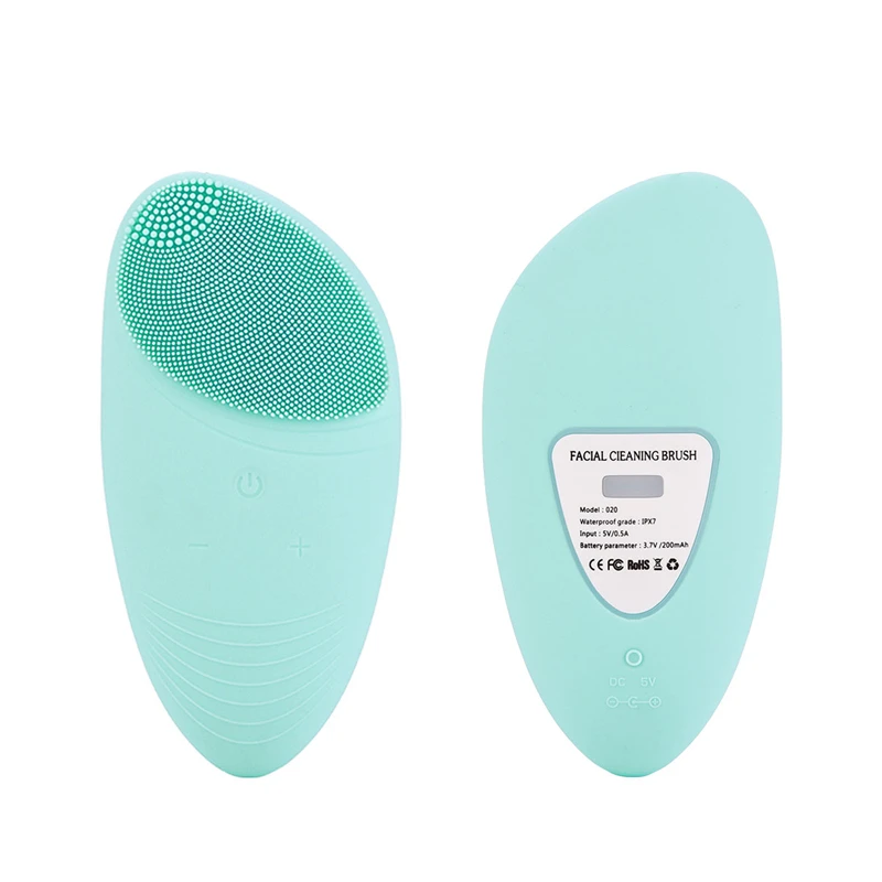 Sound Wave Facial Cleansing Brush Silicone High Frequency Vibration Face Pore Dirt Removal Waterproof Facial Cleaner Skin Care