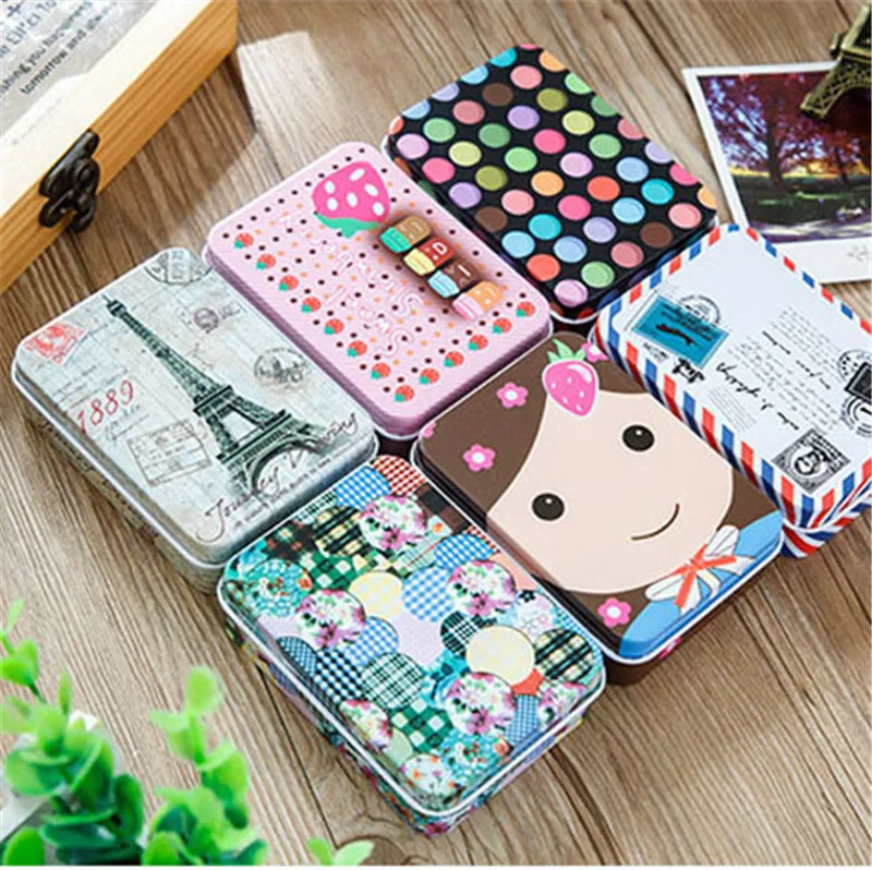 BalleenShiny Mini Cute Cartoon Tin Metal Drawer Receive Storage Box Candy Box Case Home Organizer Jewelry Container Gift Home BalleenShiny Mini Cute Cartoon Tin Metal Drawer Receive Storage Box Candy Box Case Home Organizer Jewelry Container Gift Home