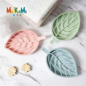 

1pcs New Creative Drain Soap Box Leaf Modeling Soap Holder