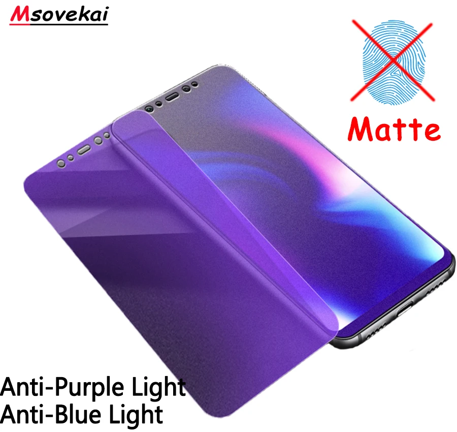 Для Xiaomi mi 8 SE Lite PocoPhone F1 x 2S Max 3 6X A2 Note анти синий светильник матовая защита для