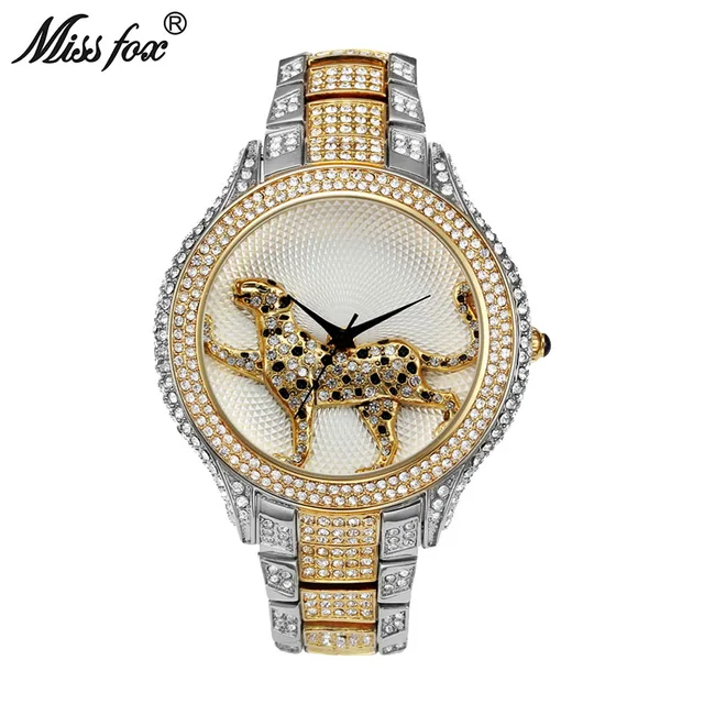 Miss Fox Full Diamond Best Womens Watch Brands Fashion Carter Quartz Miss Fox Full Diamond Best Womens Watch Brands Fashion Carter Quartz Gold Women Water Resistant