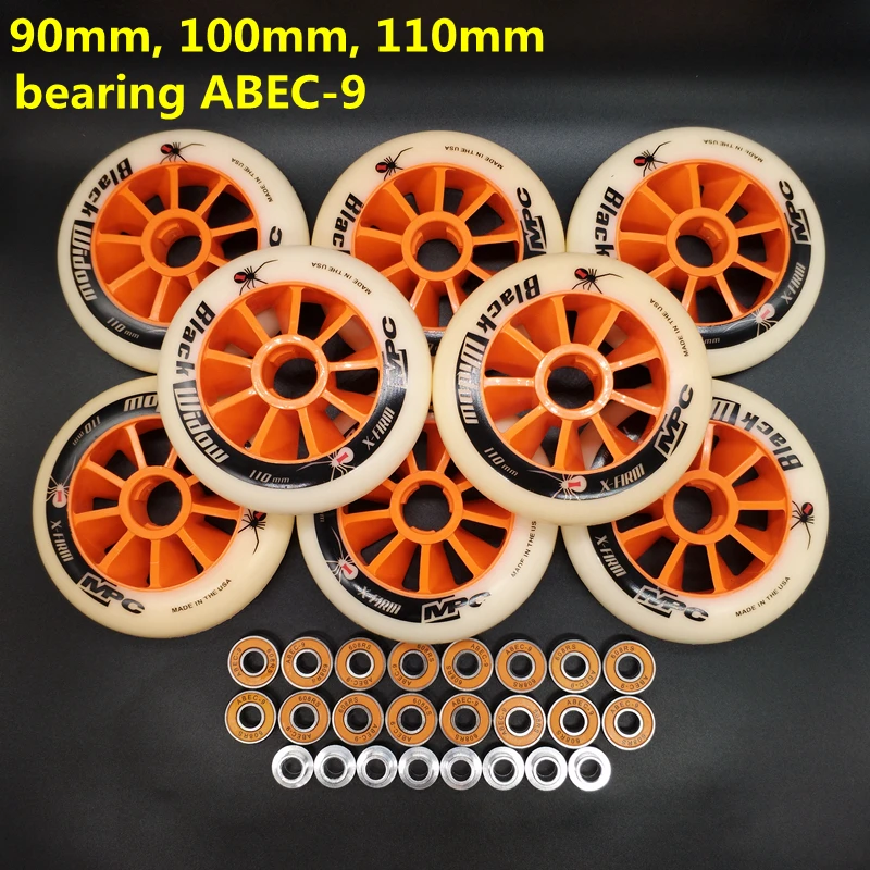 

free shipping speed skate wheel 110 mm black widow