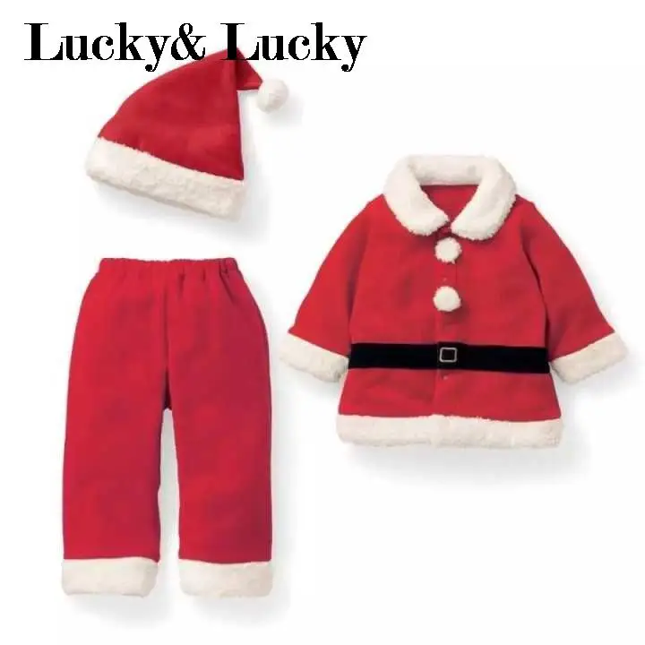 

Baby christmas baby boy clothes Christmas newborn clothing set top+pants+hat new year baby clothes