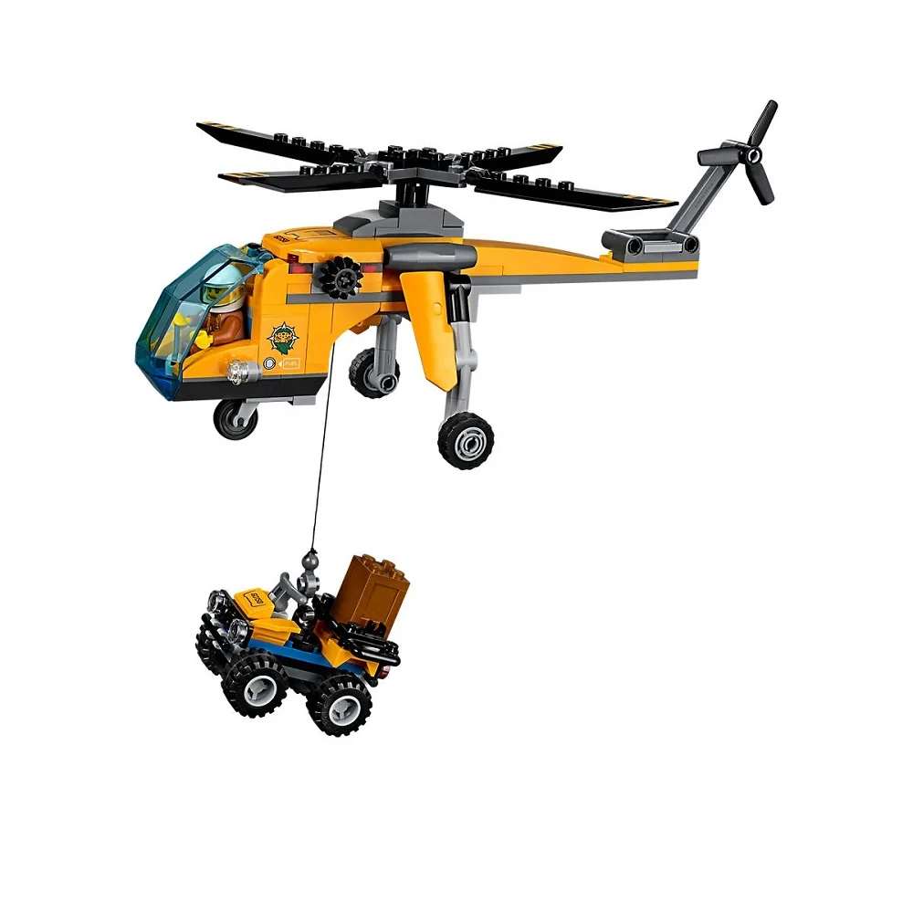 Jungle Cargo Helicopter City исследователи джунглей 60158 строительные блоки кирпичи модель