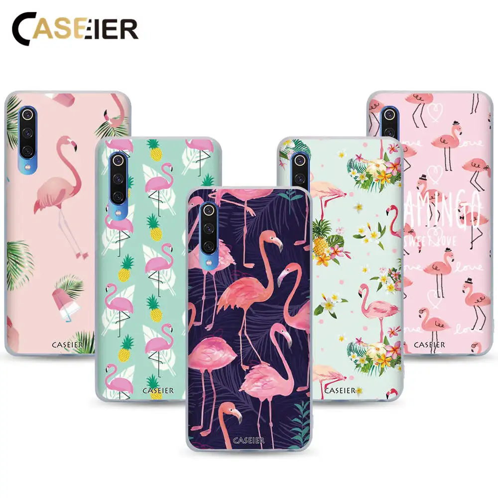 

CASEIER Luxury Flamingo Case For Xiaomi Mi8 Mi6 A2 6X A1 5X pocophone F1 Phone Case For Xiaomi Redmi 5 6A Note 5 6 Pro Cover Bag