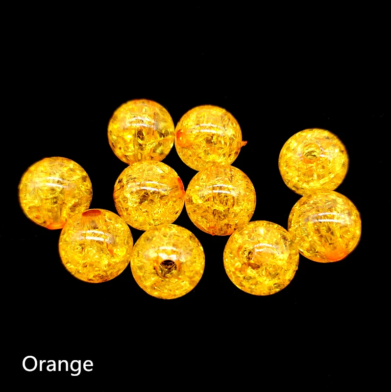 10pcs 12mm Round Crackle Beads Loose Spacer Acrylic Beads For Jewelry Making Necklaces Bracelets DIY