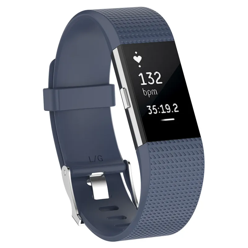 AQ Сменный силиконовый ремешок для часов, браслет для Fitbit Charge 2, спортивные Смарт-часы, черный, белый ремешок для часов, ремешок для Fitbit 2 - Цвет: AQ